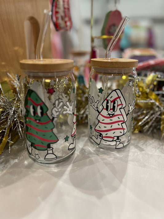 Christmas Tree Glass cup