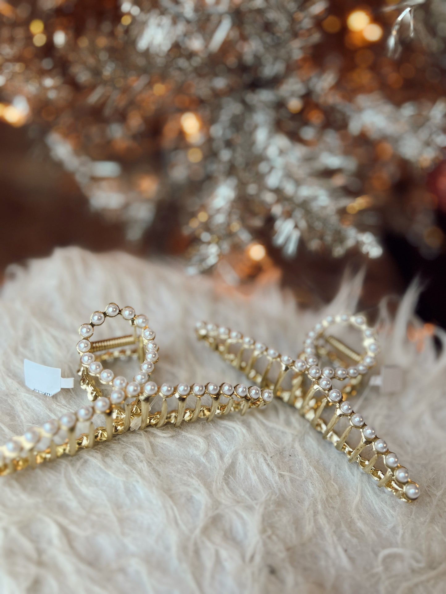 Gold/Pearl Claw Clips